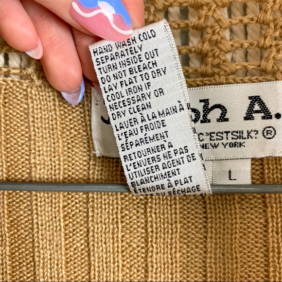 Crochet Knit Round Cropped Boho Sweater Cardigan Size Large - Picture 10 of 14